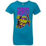 T-Shirts Turquoise / YXS Super Turtle Bros Donnie Girls Premium T-Shirt