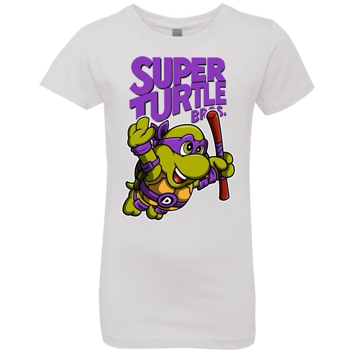 T-Shirts White / YXS Super Turtle Bros Donnie Girls Premium T-Shirt