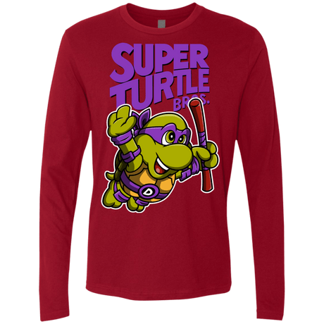 T-Shirts Cardinal / Small Super Turtle Bros Donnie Men's Premium Long Sleeve