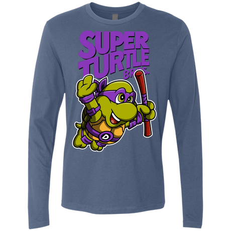 T-Shirts Indigo / Small Super Turtle Bros Donnie Men's Premium Long Sleeve