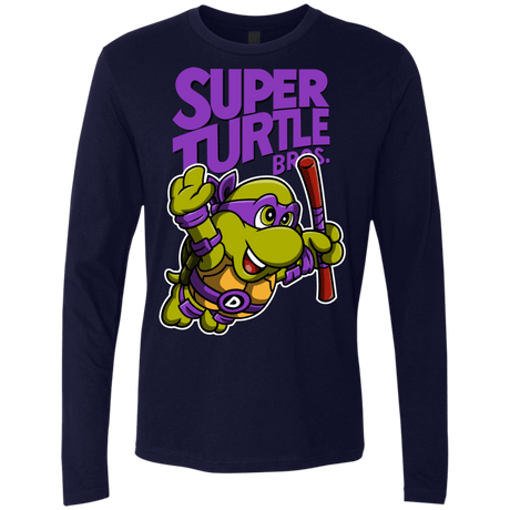 T-Shirts Midnight Navy / Small Super Turtle Bros Donnie Men's Premium Long Sleeve