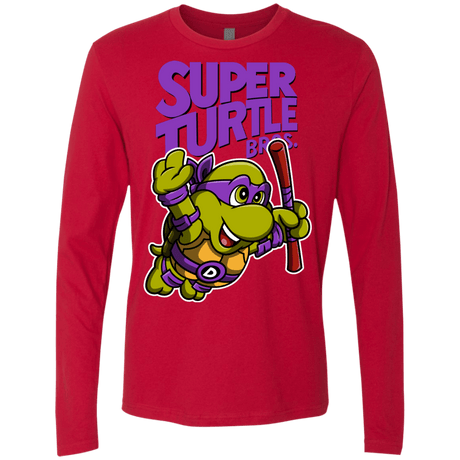T-Shirts Red / Small Super Turtle Bros Donnie Men's Premium Long Sleeve