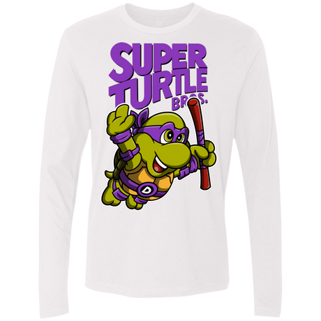 T-Shirts White / Small Super Turtle Bros Donnie Men's Premium Long Sleeve