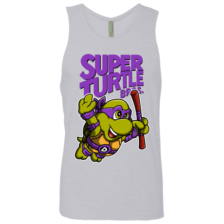 T-Shirts Heather Grey / Small Super Turtle Bros Donnie Men's Premium Tank Top