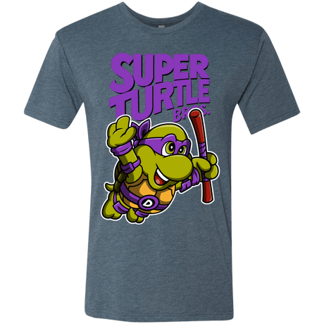 T-Shirts Indigo / Small Super Turtle Bros Donnie Men's Triblend T-Shirt