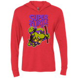T-Shirts Vintage Red / X-Small Super Turtle Bros Donnie Triblend Long Sleeve Hoodie Tee