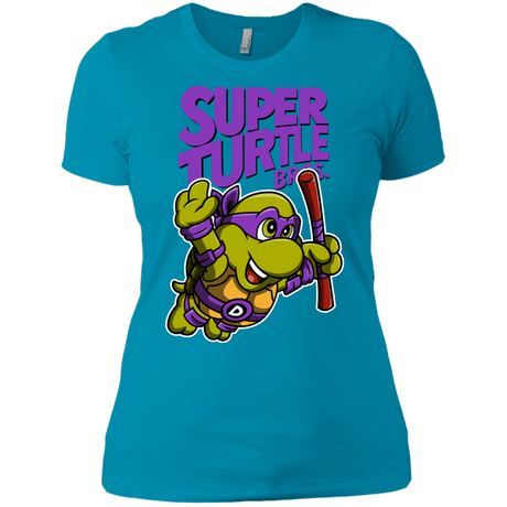 T-Shirts Turquoise / X-Small Super Turtle Bros Donnie Women's Premium T-Shirt
