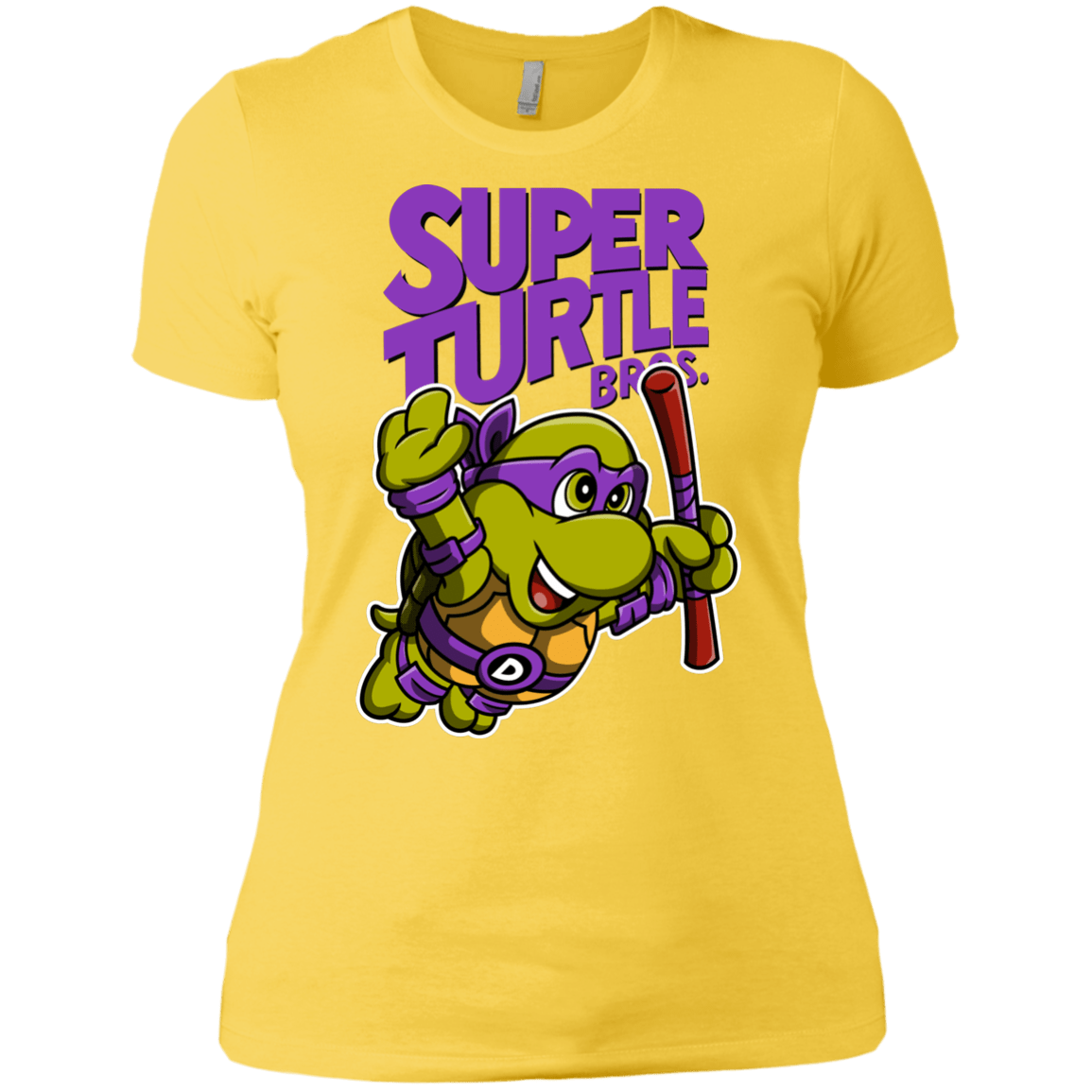 T-Shirts Vibrant Yellow / X-Small Super Turtle Bros Donnie Women's Premium T-Shirt