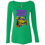 T-Shirts Envy / Small Super Turtle Bros Donnie Women's Triblend Long Sleeve Shirt