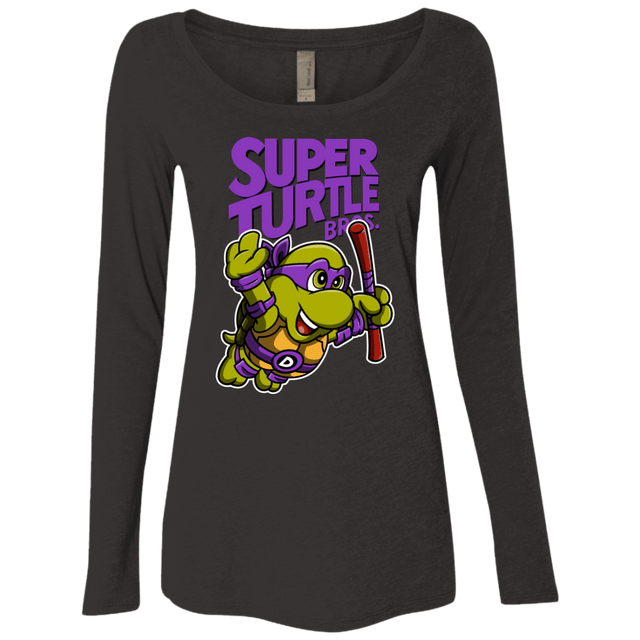 T-Shirts Vintage Black / Small Super Turtle Bros Donnie Women's Triblend Long Sleeve Shirt