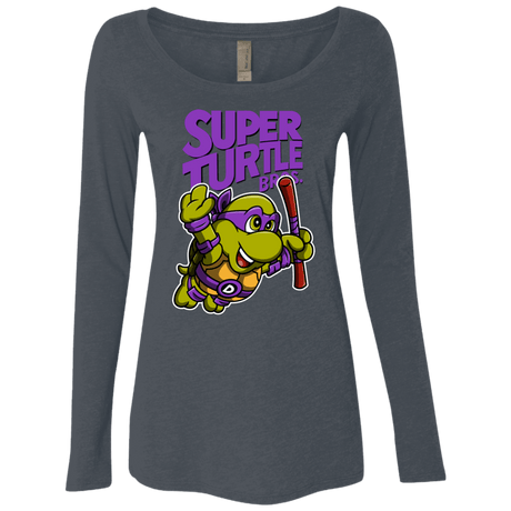 T-Shirts Vintage Navy / Small Super Turtle Bros Donnie Women's Triblend Long Sleeve Shirt