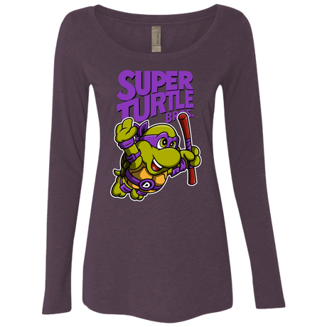 T-Shirts Vintage Purple / Small Super Turtle Bros Donnie Women's Triblend Long Sleeve Shirt