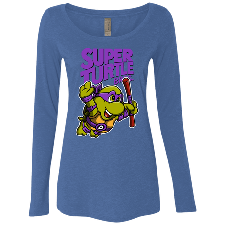 T-Shirts Vintage Royal / Small Super Turtle Bros Donnie Women's Triblend Long Sleeve Shirt