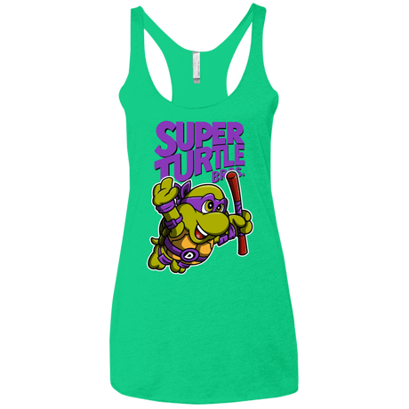 T-Shirts Envy / X-Small Super Turtle Bros Donnie Women's Triblend Racerback Tank
