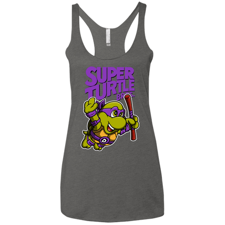 T-Shirts Premium Heather / X-Small Super Turtle Bros Donnie Women's Triblend Racerback Tank