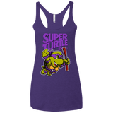 T-Shirts Purple / X-Small Super Turtle Bros Donnie Women's Triblend Racerback Tank