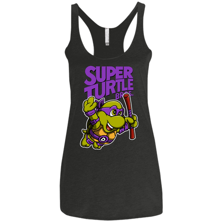 T-Shirts Vintage Black / X-Small Super Turtle Bros Donnie Women's Triblend Racerback Tank