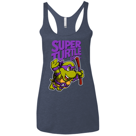 T-Shirts Vintage Navy / X-Small Super Turtle Bros Donnie Women's Triblend Racerback Tank