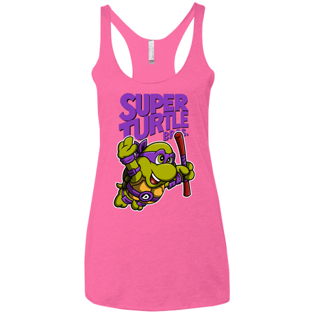 T-Shirts Vintage Pink / X-Small Super Turtle Bros Donnie Women's Triblend Racerback Tank