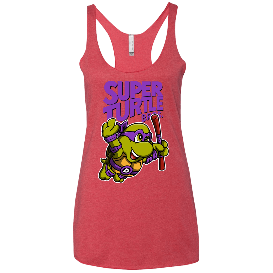 T-Shirts Vintage Red / X-Small Super Turtle Bros Donnie Women's Triblend Racerback Tank