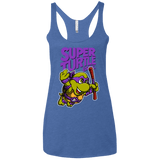 T-Shirts Vintage Royal / X-Small Super Turtle Bros Donnie Women's Triblend Racerback Tank