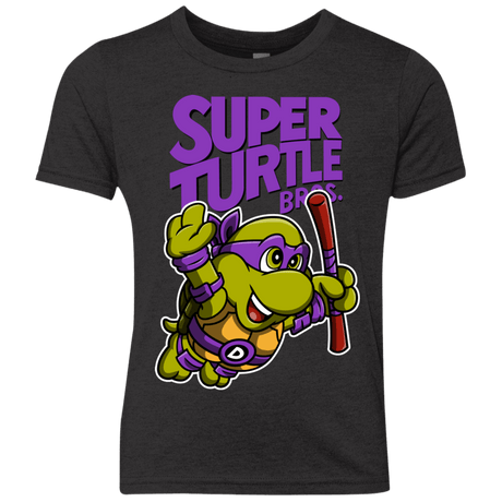 T-Shirts Vintage Black / YXS Super Turtle Bros Donnie Youth Triblend T-Shirt