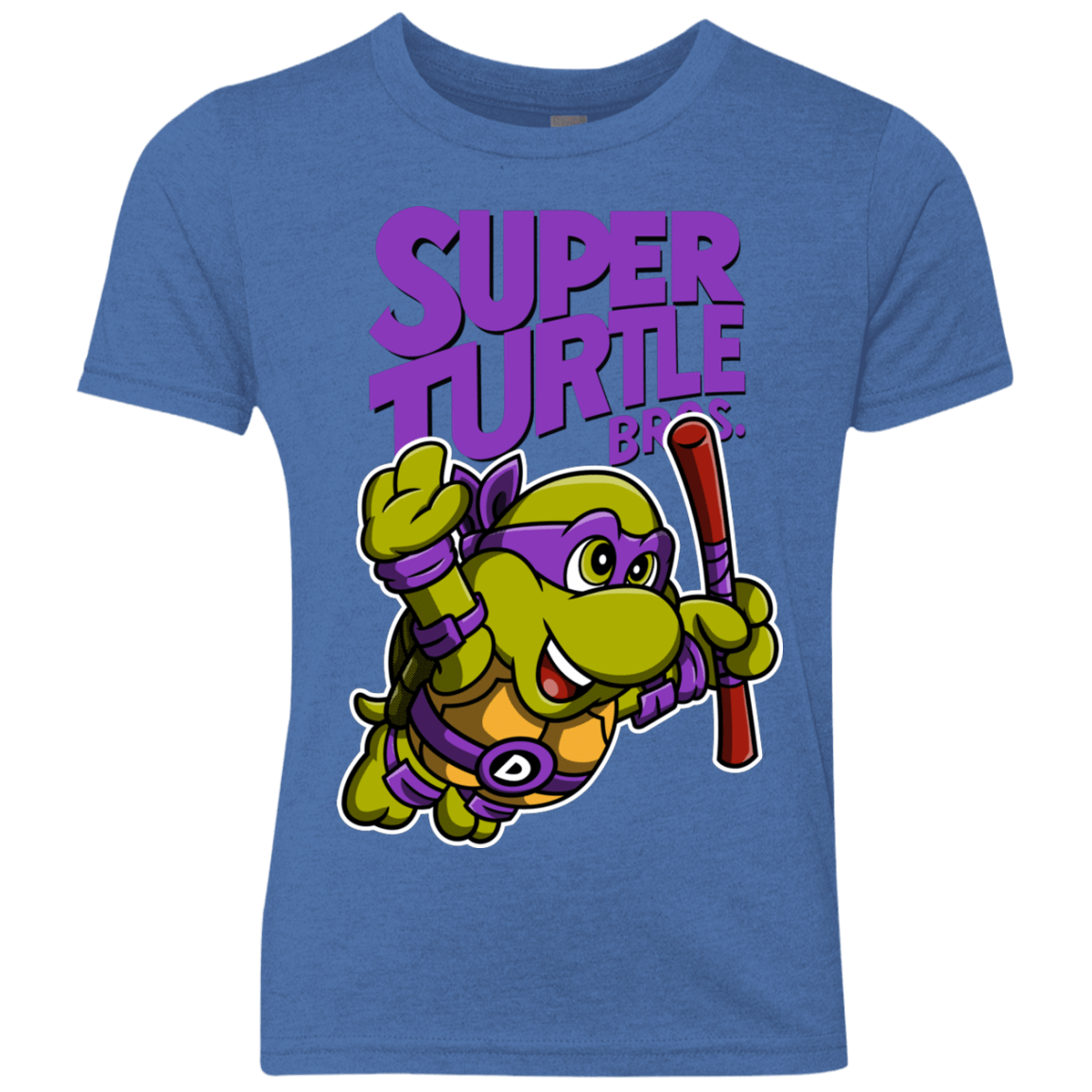 T-Shirts Vintage Royal / YXS Super Turtle Bros Donnie Youth Triblend T-Shirt