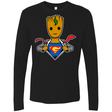 T-Shirts Black / Small Supergroot Men's Premium Long Sleeve