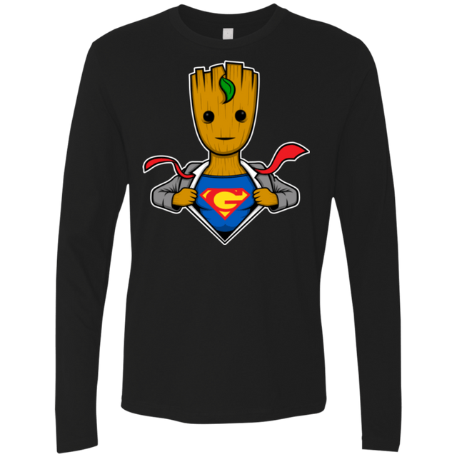 T-Shirts Black / Small Supergroot Men's Premium Long Sleeve