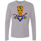 T-Shirts Heather Grey / Small Supergroot Men's Premium Long Sleeve