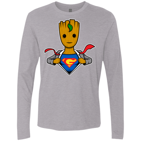 T-Shirts Heather Grey / Small Supergroot Men's Premium Long Sleeve