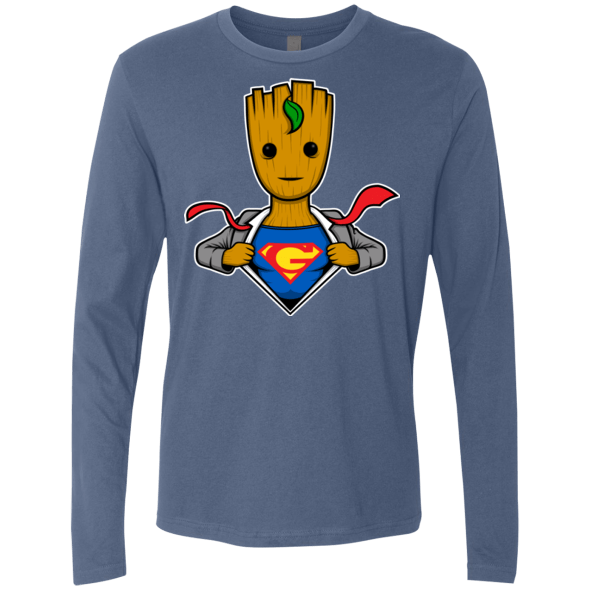 T-Shirts Indigo / Small Supergroot Men's Premium Long Sleeve
