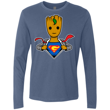 T-Shirts Indigo / Small Supergroot Men's Premium Long Sleeve