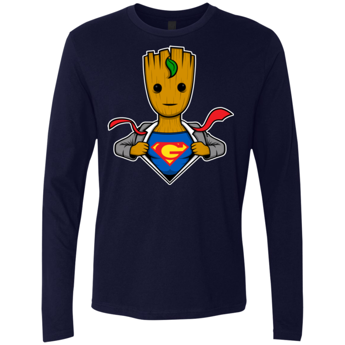 T-Shirts Midnight Navy / Small Supergroot Men's Premium Long Sleeve