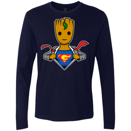 T-Shirts Midnight Navy / Small Supergroot Men's Premium Long Sleeve