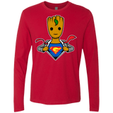 T-Shirts Red / Small Supergroot Men's Premium Long Sleeve