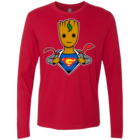 T-Shirts Red / Small Supergroot Men's Premium Long Sleeve