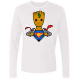 T-Shirts White / Small Supergroot Men's Premium Long Sleeve