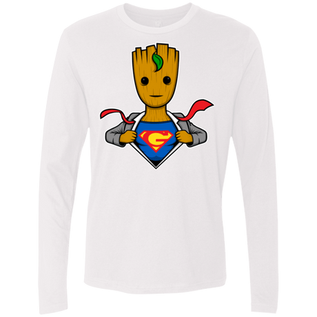 T-Shirts White / Small Supergroot Men's Premium Long Sleeve