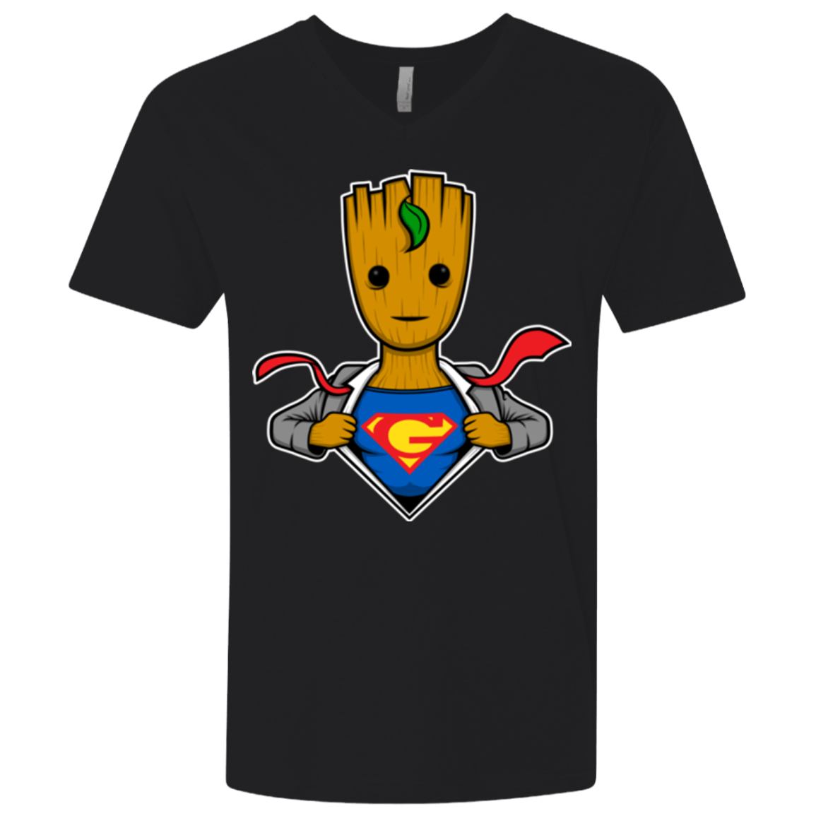 T-Shirts Black / X-Small Supergroot Men's Premium V-Neck