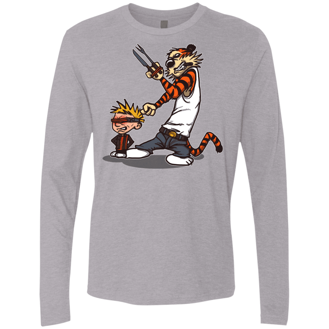 T-Shirts Heather Grey / S Superhero Team Men's Premium Long Sleeve