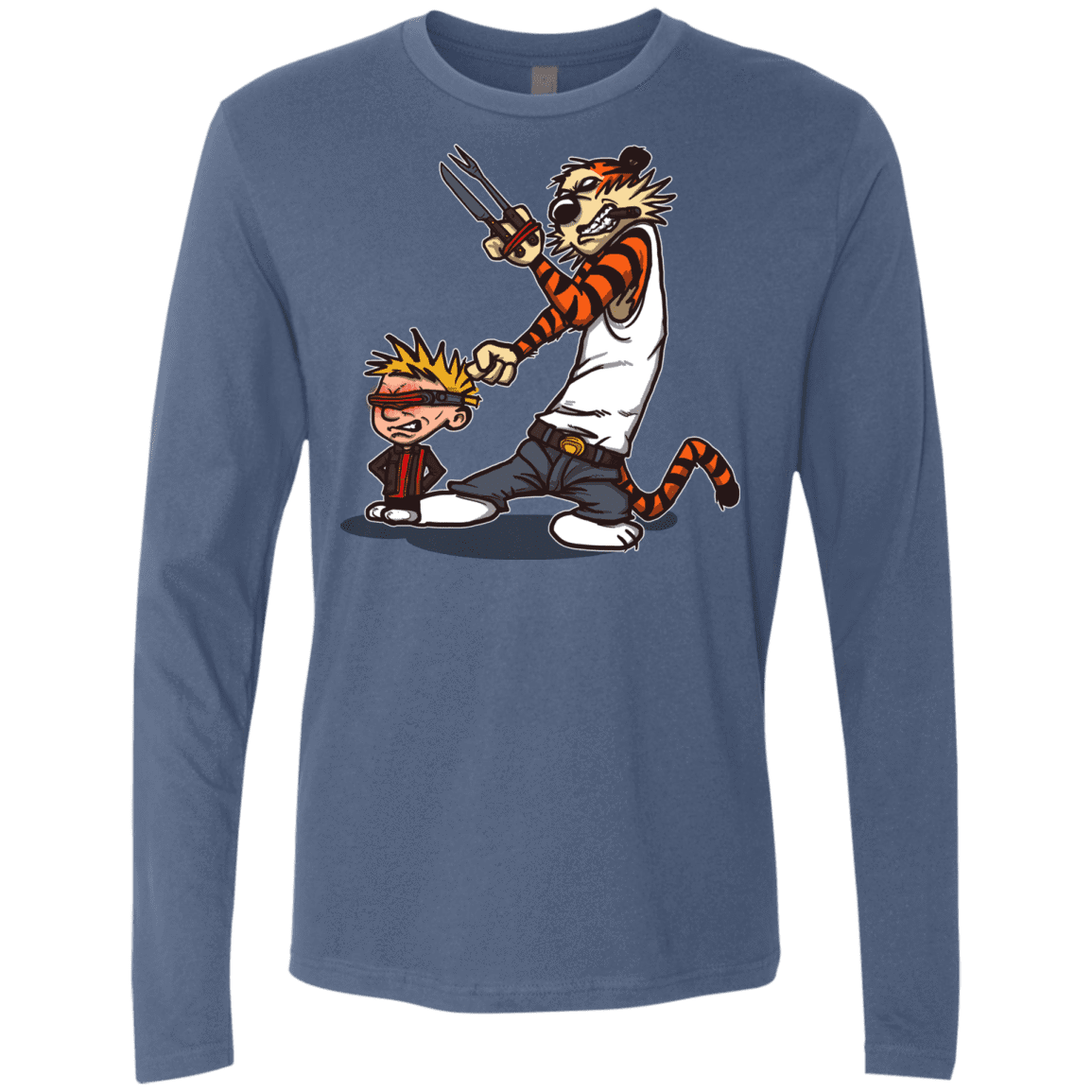 T-Shirts Indigo / S Superhero Team Men's Premium Long Sleeve