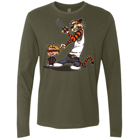 T-Shirts Military Green / S Superhero Team Men's Premium Long Sleeve