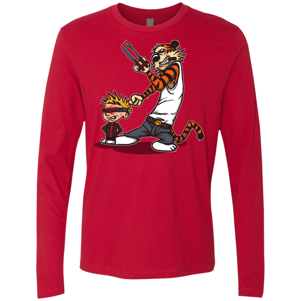 T-Shirts Red / S Superhero Team Men's Premium Long Sleeve