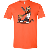 T-Shirts Orange / S Superhero Team Men's Semi-Fitted Softstyle