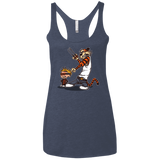 T-Shirts Vintage Navy / X-Small Superhero Team Women's Triblend Racerback Tank