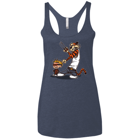 T-Shirts Vintage Navy / X-Small Superhero Team Women's Triblend Racerback Tank