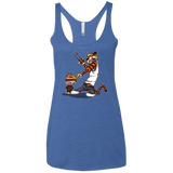 T-Shirts Vintage Royal / X-Small Superhero Team Women's Triblend Racerback Tank