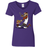 T-Shirts Purple / S Superhero Team Women's V-Neck T-Shirt