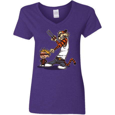 T-Shirts Purple / S Superhero Team Women's V-Neck T-Shirt